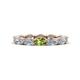 1 - Madison 5x3 mm Oval Lab Grown Diamond and Peridot Eternity Band 