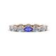 1 - Madison 5x3 mm Oval Lab Grown Diamond and Tanzanite Eternity Band 