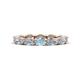 1 - Madison 5x3 mm Oval Lab Grown Diamond and Aquamarine Eternity Band 