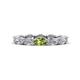 1 - Madison 5x3 mm Oval Lab Grown Diamond and Peridot Eternity Band 