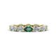 1 - Madison 5x3 mm Oval Lab Grown Diamond and Lab Created Alexandrite Eternity Band 