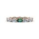 1 - Madison 5x3 mm Oval Lab Grown Diamond and Lab Created Alexandrite Eternity Band 