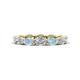 1 - Madison 5x3 mm Oval Diamond and Aquamarine Eternity Band 