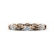 1 - Madison 5x3 mm Oval Diamond and Smoky Quartz Eternity Band 