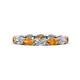 1 - Madison 5x3 mm Oval Diamond and Citrine Eternity Band 