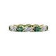 1 - Madison 5x3 mm Oval Diamond and Lab Created Alexandrite Eternity Band 