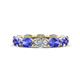 1 - Madison 6x4 mm Oval Diamond and Tanzanite Eternity Band 