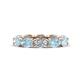 1 - Madison 6x4 mm Oval Diamond and Aquamarine Eternity Band 