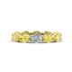 1 - Madison 6x4 mm Oval Diamond and Yellow Sapphire Eternity Band 
