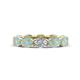 1 - Madison 6x4 mm Oval Diamond and Opal Eternity Band 