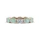 1 - Madison 6x4 mm Oval Diamond and Opal Eternity Band 