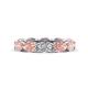 1 - Madison 6x4 mm Oval Diamond and Morganite Eternity Band 