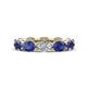 1 - Madison 6x4 mm Oval Diamond and Iolite Eternity Band 