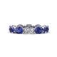 1 - Madison 6x4 mm Oval Diamond and Iolite Eternity Band 