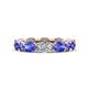 1 - Madison 6x4 mm Oval Lab Grown Diamond and Tanzanite Eternity Band 