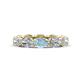 1 - Madison 6x4 mm Oval Diamond and Aquamarine Eternity Band 