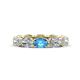 1 - Madison 6x4 mm Oval Diamond and Blue Topaz Eternity Band 