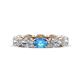 1 - Madison 6x4 mm Oval Diamond and Blue Topaz Eternity Band 