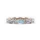 1 - Madison 6x4 mm Oval Diamond and Aquamarine Eternity Band 