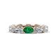 1 - Madison 6x4 mm Oval Diamond and Emerald Eternity Band 