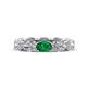 1 - Madison 6x4 mm Oval Diamond and Emerald Eternity Band 
