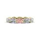 1 - Madison 6x4 mm Oval Diamond and Morganite Eternity Band 