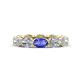 1 - Madison 6x4 mm Oval Lab Grown Diamond and Tanzanite Eternity Band 