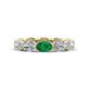 1 - Madison 6x4 mm Oval Lab Grown Diamond and Emerald Eternity Band 