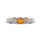 1 - Madison 6x4 mm Oval Lab Grown Diamond and Citrine Eternity Band 