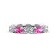 1 - Madison 6x4 mm Oval Diamond and Pink Sapphire Eternity Band 