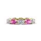 1 - Madison 6x4 mm Oval Diamond and Pink Sapphire Eternity Band 