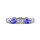1 - Madison 6x4 mm Oval Diamond and Tanzanite Eternity Band 