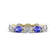 1 - Madison 6x4 mm Oval Diamond and Tanzanite Eternity Band 