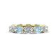 1 - Madison 6x4 mm Oval Diamond and Aquamarine Eternity Band 