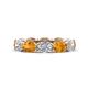 1 - Madison 6x4 mm Oval Diamond and Citrine Eternity Band 