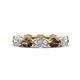 1 - Madison 6x4 mm Oval Diamond and Smoky Quartz Eternity Band 