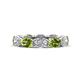 1 - Madison 6x4 mm Oval Diamond and Peridot Eternity Band 