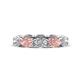 1 - Madison 6x4 mm Oval Diamond and Morganite Eternity Band 