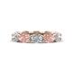 1 - Madison 6x4 mm Oval Diamond and Morganite Eternity Band 