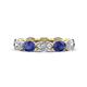 1 - Madison 6x4 mm Oval Diamond and Iolite Eternity Band 