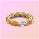 3 - Madison 6x4 mm Oval Diamond and Citrine Eternity Band 