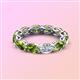 3 - Madison 6x4 mm Oval Diamond and Peridot Eternity Band 