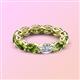 3 - Madison 6x4 mm Oval Diamond and Peridot Eternity Band 