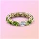 3 - Madison 6x4 mm Oval Diamond and Peridot Eternity Band 