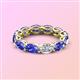 3 - Madison 6x4 mm Oval Diamond and Tanzanite Eternity Band 