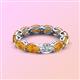 3 - Madison 6x4 mm Oval Diamond and Citrine Eternity Band 