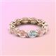 3 - Madison 6x4 mm Oval Diamond and Morganite Eternity Band 