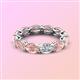 3 - Madison 6x4 mm Oval Diamond and Morganite Eternity Band 