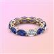 3 - Madison 6x4 mm Oval Diamond and Iolite Eternity Band 