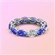3 - Madison 6x4 mm Oval Lab Grown Diamond and Tanzanite Eternity Band 